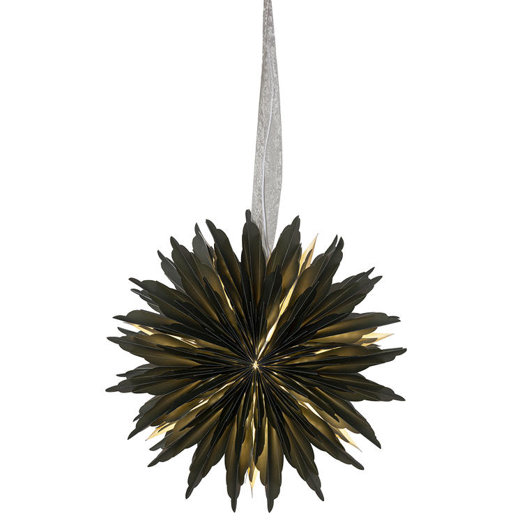 Star - Papierstern Dis Grün 40 cm - stilvoller halbtransparenter Weihnachtsstern für Innen, perfekt für Fenster & Wand