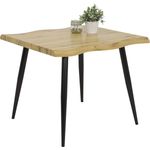 Esstisch Gabi - quadratisch - Wildeiche mit Baumkante