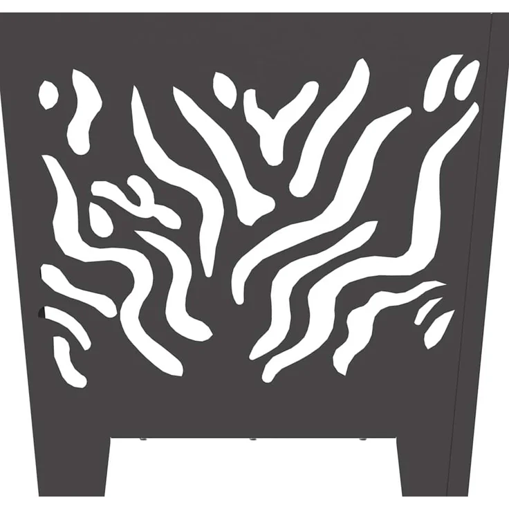 vidaXL Feuerstelle Schwarz 40 x 40 x 40 cm Stahl 858912 – Bild 8