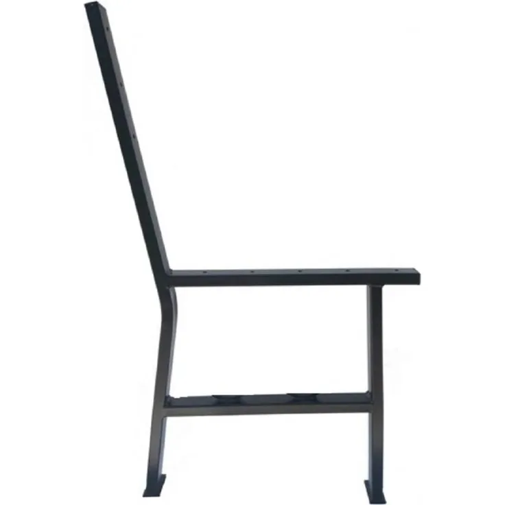 QLS Gartenbank Bankbeine OSLO (Set 2 Stück, pulverbeschichtet), Bankgestell Bankfüße Beine aus Stahl schwarz