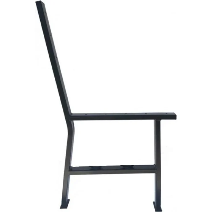 QLS Gartenbank Bankbeine OSLO (Set 2 Stück, pulverbeschichtet), Bankgestell Bankfüße Beine aus Stahl schwarz