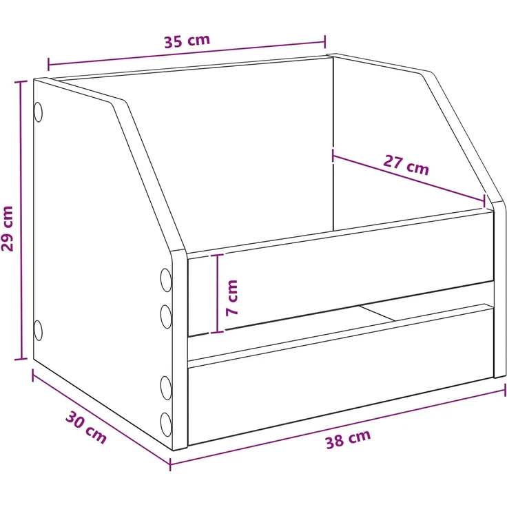 vidaXL Vinyl Album Box 2 Stk. Artisan-Eiche 38 x 30 x 29 cm 8012825 – Bild 9