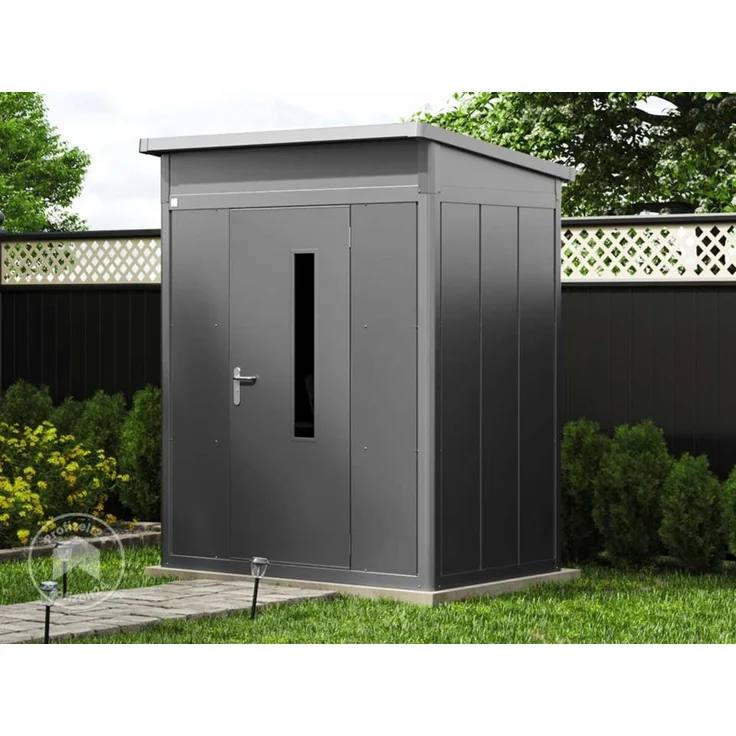 GFP Primeyard Gerätehaus Metall Gartenhaus 180x122x231 cm Geräteschuppen Pultdach anthrazit – Bild 1
