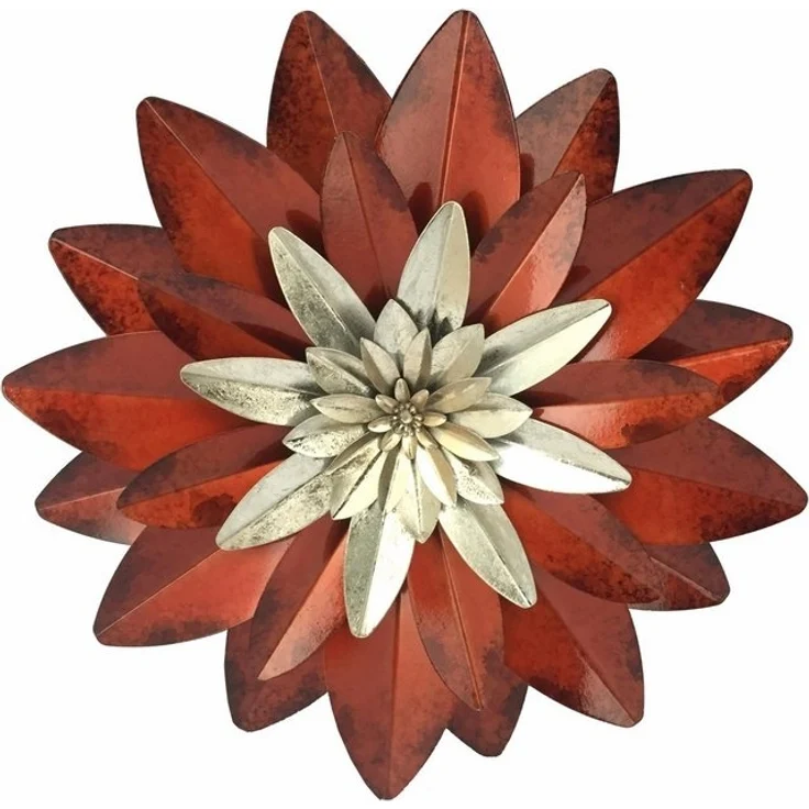 Wanddeko "Blüte" Ø 37 cm, rot – Bild 4