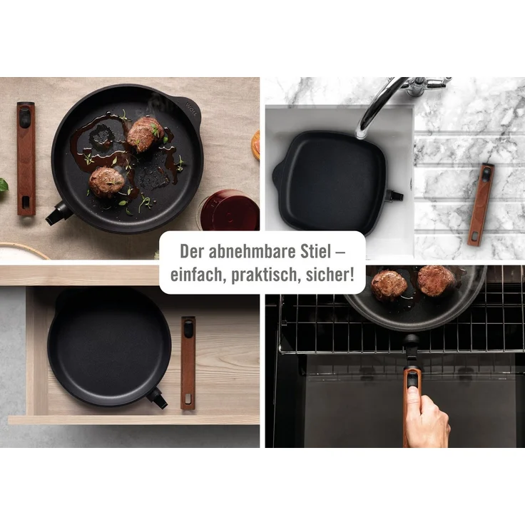 WOLL Bratpfanne Flach- oder Hochrandpfanne "Eco Logic QXR", Aluminium, Induktionsgeeignet – Bild 3