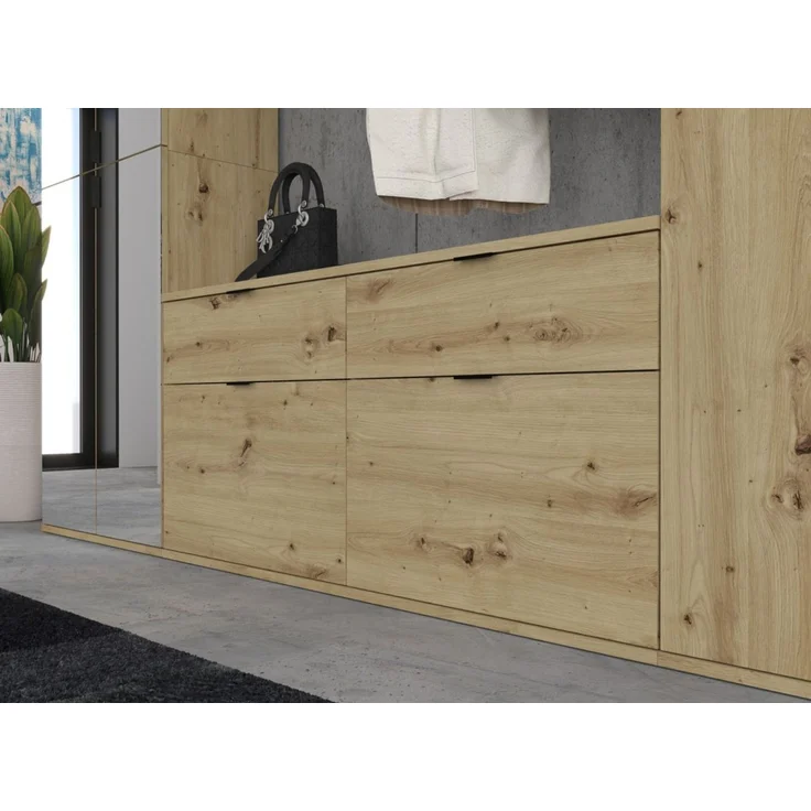 Garderobe mit Spiegel Line-Up in Eiche 273 x 193 cm – Bild 3
