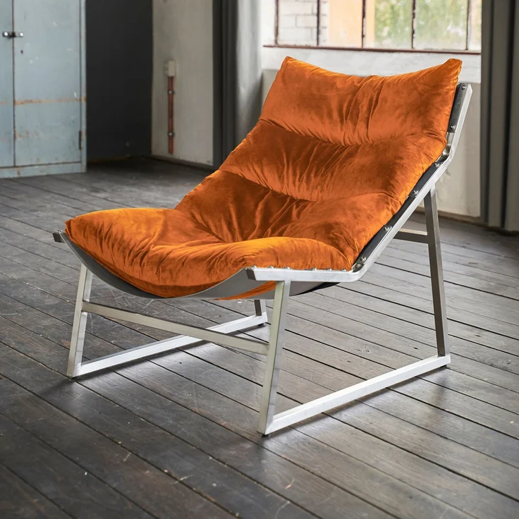 KAWOLA Relaxsessel SIRO Sessel Stoff orange 78 x 125 x 70 cm – Bild 8