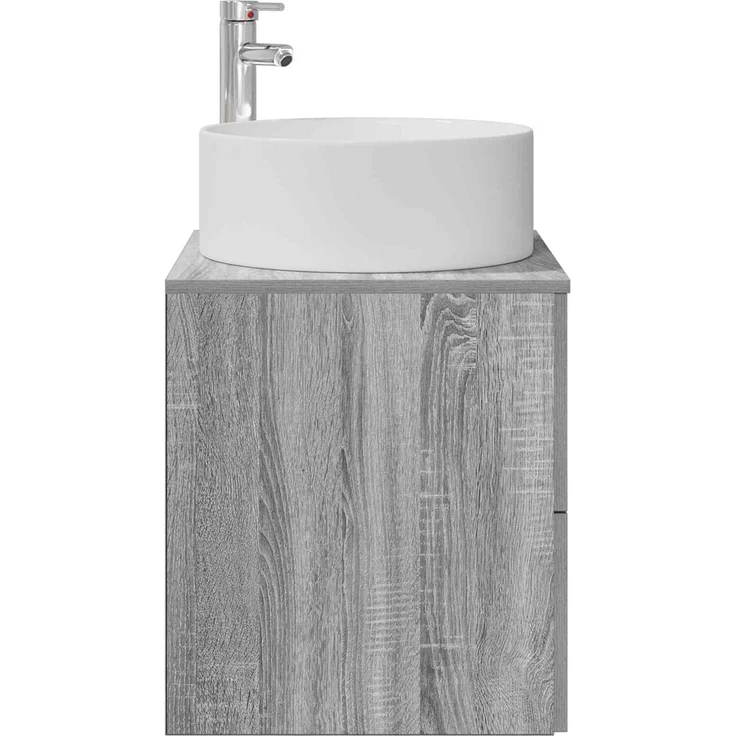 vidaXL Wandmontierter Waschbeckenunterschrank Sonoma-Grau 890323 – Bild 4