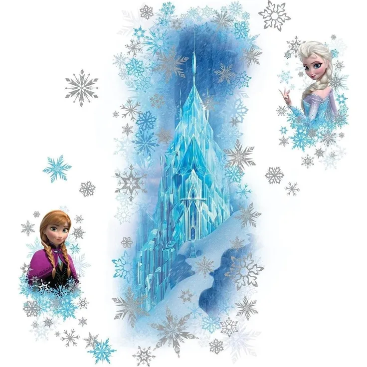 Room Mates 54535 Riesenwandsticker\"Disney Die Eiskönigin - Eispalast\" glitzernd, mehrfarbig