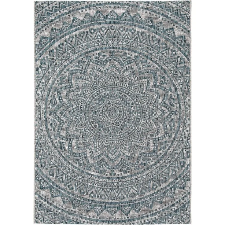 benuta Outdoorteppich Cleo, rechteckig, Höhe: 5 mm, Kunstfaser, Berber, Ethno-Style, Wohnzimmer