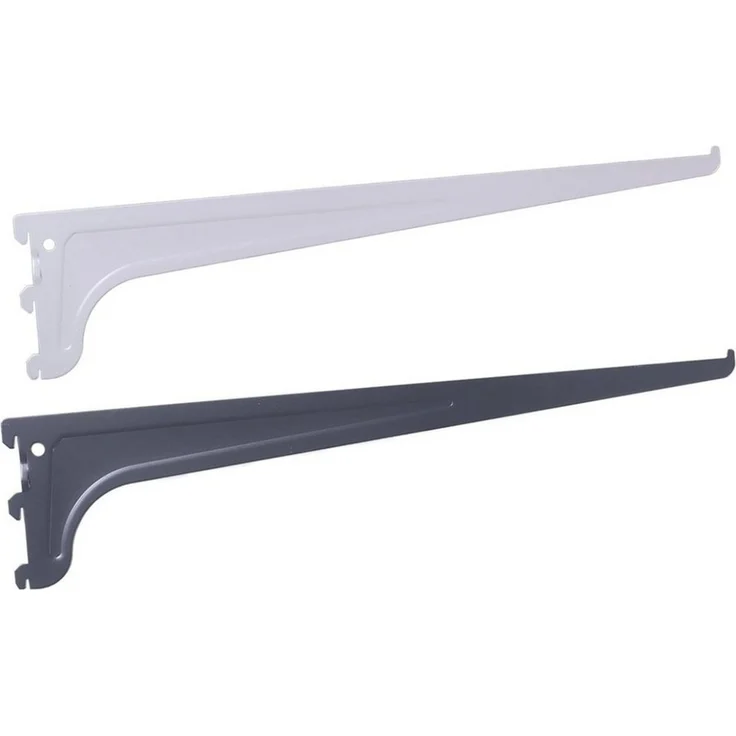 BOOMET Wandregalhalter Regalträger 1-reihig für Wandschienen, 0,2 10-tlg, Regalsystem Anthrazit 25cm Wandregalhalter Regalwinkel – Bild 5