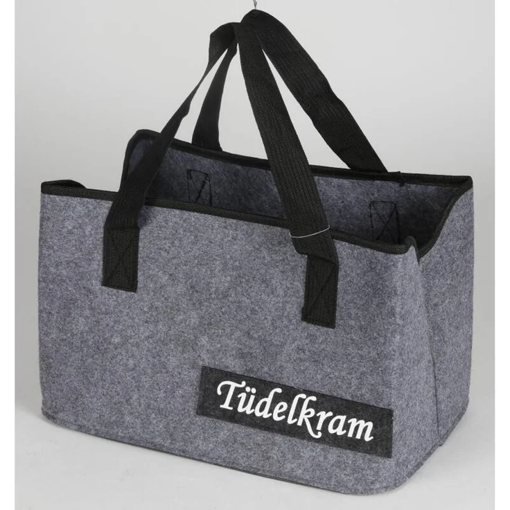 Filztasche Schriftzug Kamin Brennholz Korb Tragen Shopper Aufbewahrung Einkauf – Bild 10