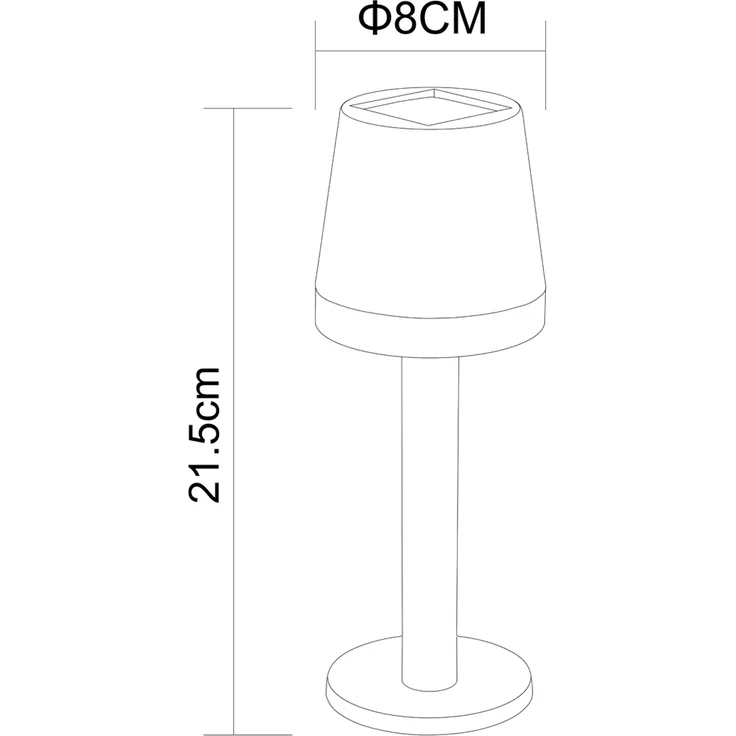 Tischlampe Kabellos Solar Akku Tischleuchte Außen Solarleuchte Schwarz 36632 – Bild 5