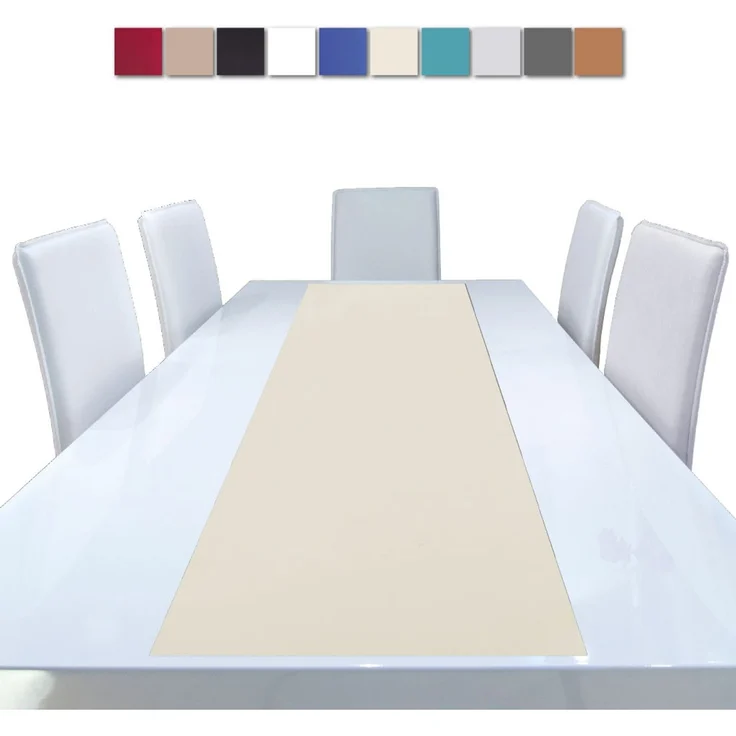 Tischläufer Tischband Tischuntersetzer 140x40 cm, schlicht und modern in vielen verschiedenen Farben erhältlich (beige - creme) – Bild 2