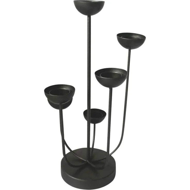 Lesli Living Kerzenständer Mira 45,5 cm Schwarz 441254