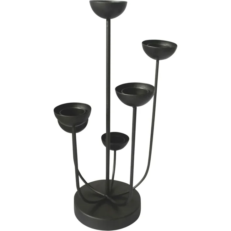 Lesli Living Kerzenständer Mira 45,5 cm Schwarz 441254