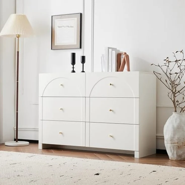 SOFTWEARY Kommode mit Schubladen (120/40/88 cm), Schubladenkommode, Mehrzweckschrank – Bild 2