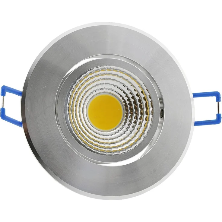 LED-Einbauleuchte "COB-5", 5W, 420lm ALU, 3000K, 75°, Ø85xT47mm, Rahmen chrom – Bild 3