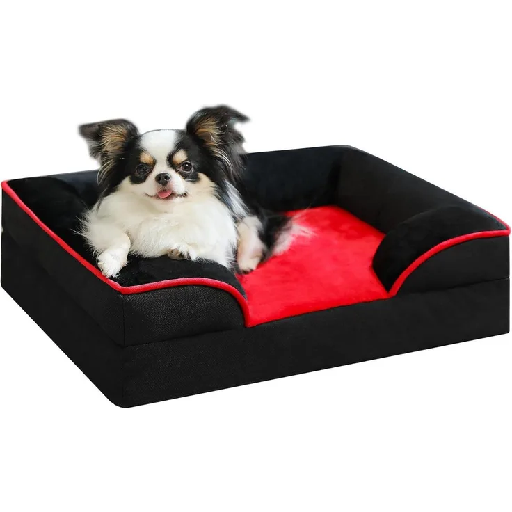Purpurra Tierbett Tiersofa orthopädisches und wasserdicht grau, 4 Größe, wasserdicht