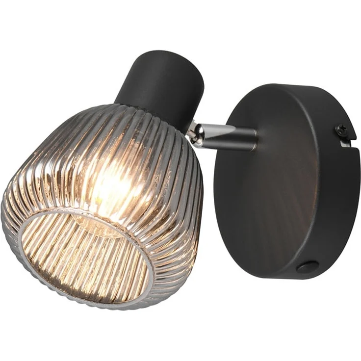 Trio Leuchten Spot Tarifa E14 schwarz matt Metall/Glas – Bild 2