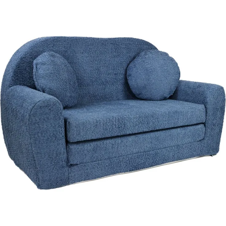 FORTISLINE Kindersofa Kindersofa aus Teddy-Stoff mit Verlängerung - Klappsofa, Spielsofa, ausklappbar