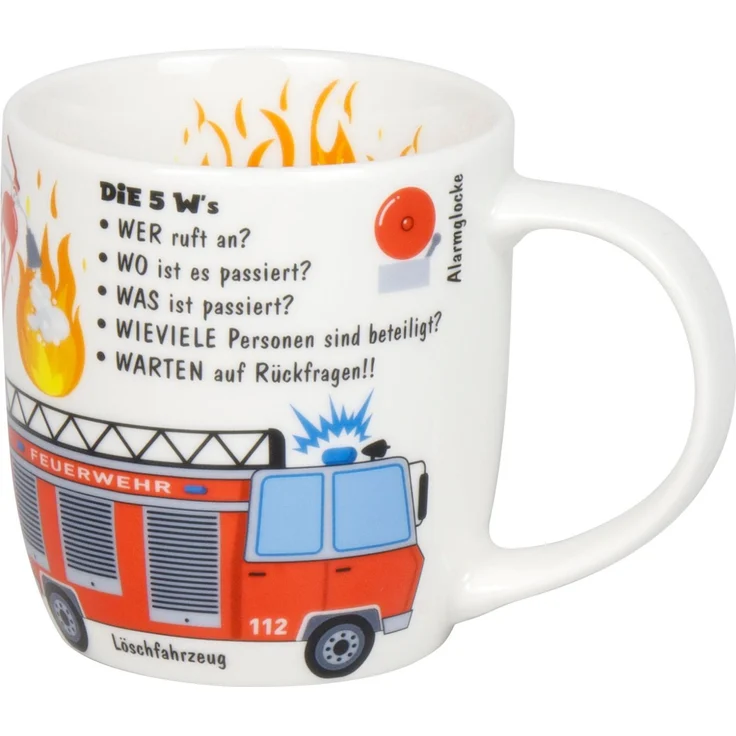 KÖNITZ 1172673026 Kid's Wissen Feuerwehr 230 ml aus Porzellan / Kinderbecher – Bild 3