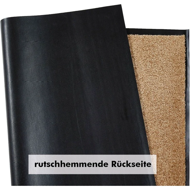Andiamo 'Super Wash & Clean' Fußmatte, Made in Belgium, rechteckig, Höhe: 7 mm, rutschhemmend, waschbar, Beige, 90 x 120 cm (Rechteckig) – Bild 3