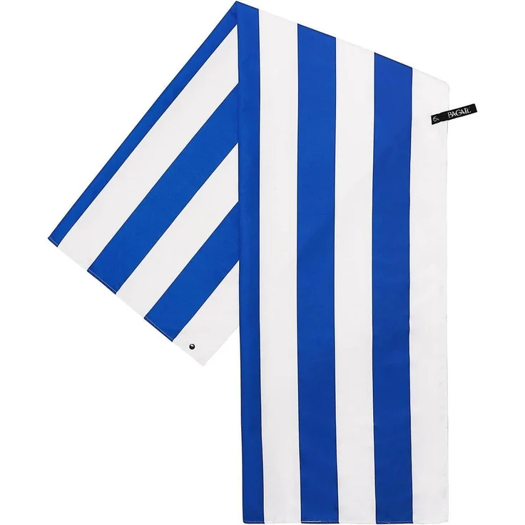 Strandtuch Mikrofaser saugfähig Streifen Blau XXL 180x90cm – Bild 7