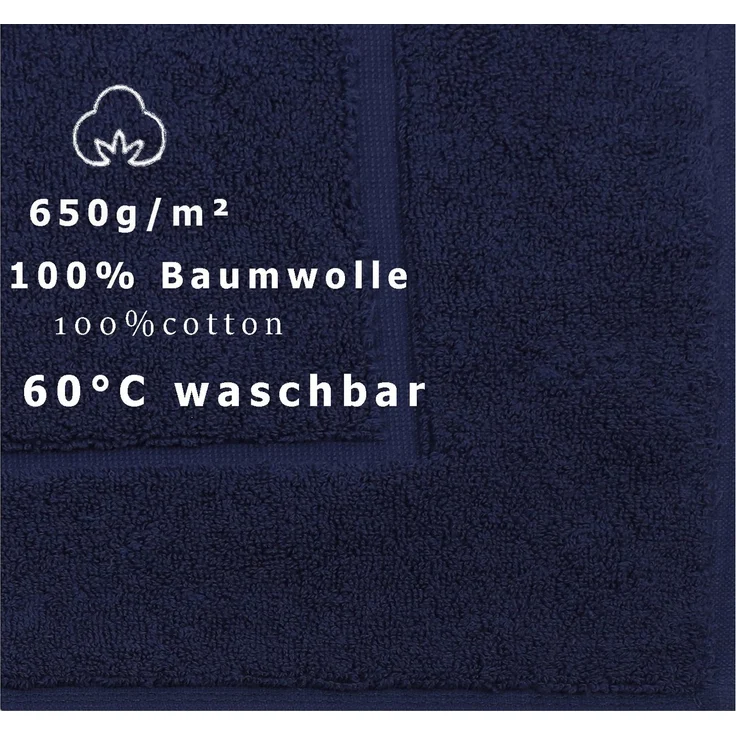 Betz Badematte 2er Set Badvorleger Premium Badematte Badteppich Größe 50x70 cm, beidseitig nutzbar, Baumwolle, Qualität 650g/m² – Bild 3