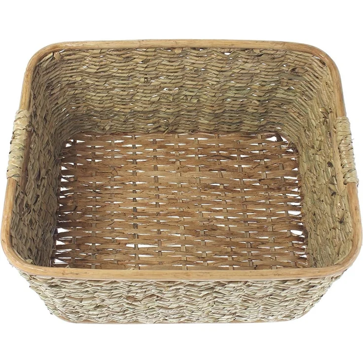 Aufbewahrungskorb aus Rattan 46x36x28 cm, Schrankkorb, Regalkorb, Flechtkorb – Bild 3
