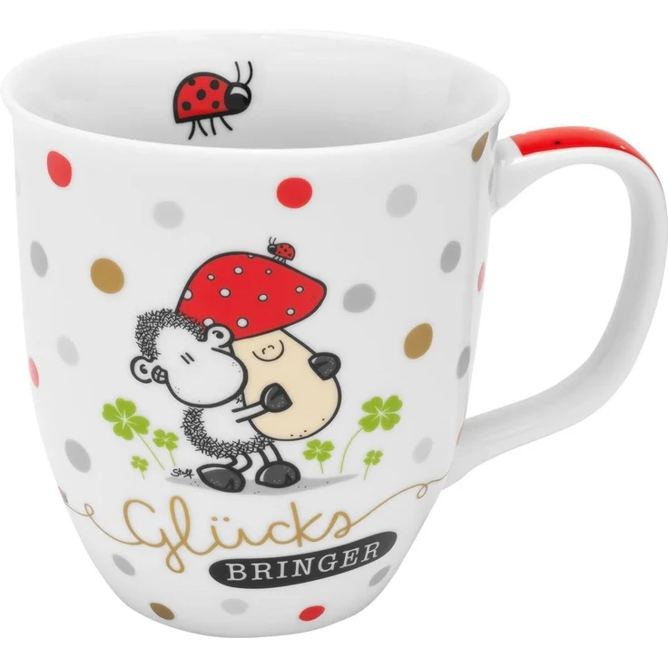 Tasse Kaffeetasse Kaffeebecher Teetasse 40cl Geschenk Sheepworld GLÜCK 70096 – Bild 3