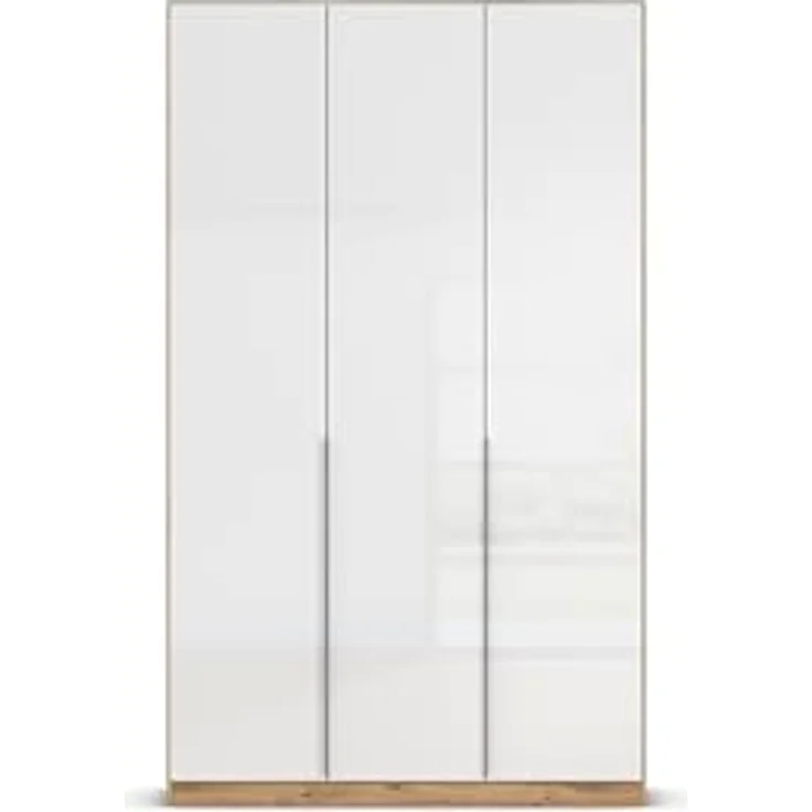 Rauch Möbel Alabama, Kleiderschrank für Schlafzimmer, Kinderzimmer, Wohnzimmer, Garderobe, Flur, 3-türig, mit Zubehör Premium, Farbe Weiß Hochglanz/Eiche Artisan, Holz, Breite 136 cm – Bild 9