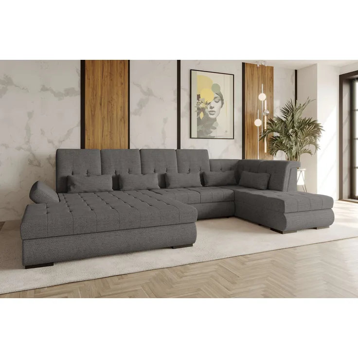 99rooms Felicia Wohnlandschaft Chenille EDEN Anthrazit Links