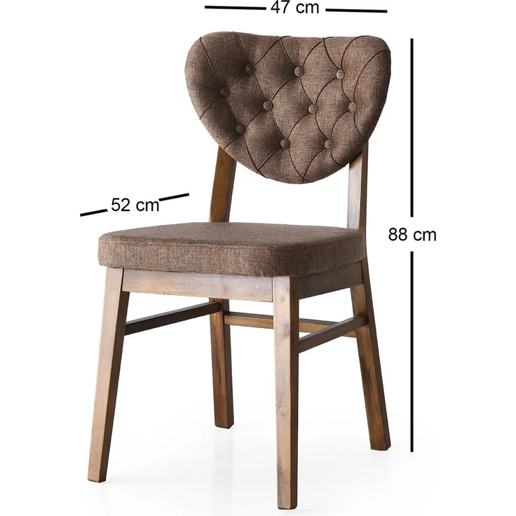 Skye Decor 'Elma - 766' Stuhlset (2-teilig), Braun, 47 x 88 x 52 cm – Bild 3