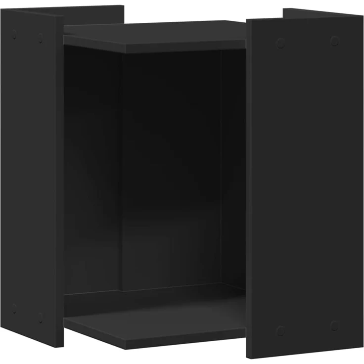 vidaXL Katzenklo Schwarz 42x42x51 cm Holzwerkstoff 857743 – Bild 2