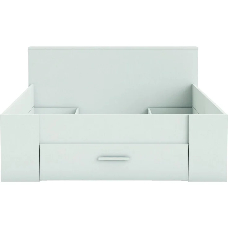 Calicosy Weißes Doppelbett mit 3 Schubladen und Nischen 140x190 cm - Pocket - Weiß matt – Bild 3