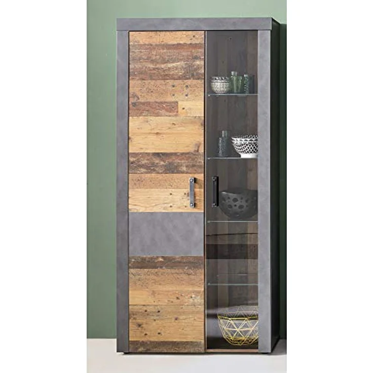 trendteam smart living IndyWohnen:Ko. GraphitGrauMatera-Old Wood NB,Fr. Old Wood NB,Abs. Graphit Grau Matera NB,Anbauwand – Bild 6