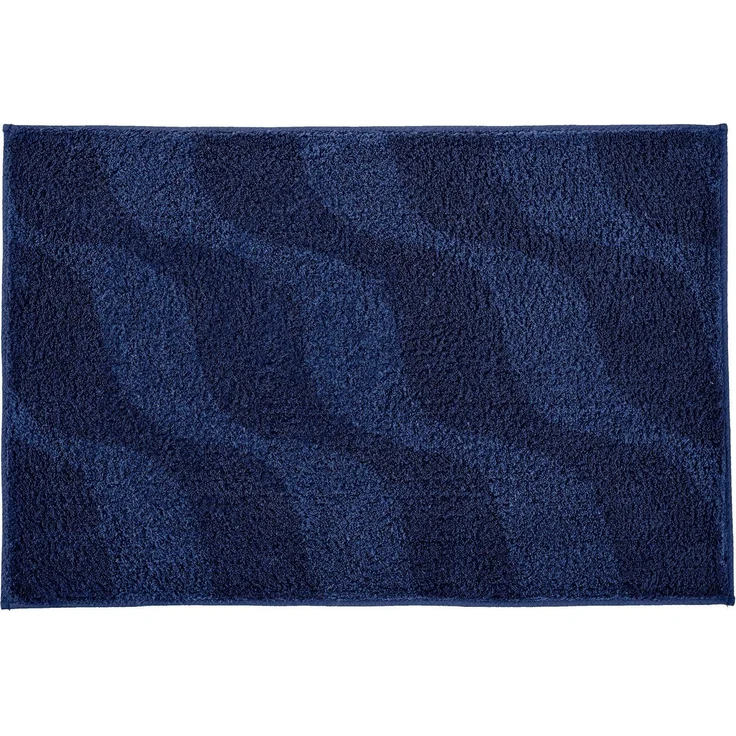 Kleine Wolke Badematte »Onda«, Höhe 15 mm, rutschhemmend beschichtet, fußbodenheizungsgeeignet, Polyacryl, quadratisch, WC Vorleger mit Ausschnitt, Badteppich, modernes Ton in Ton Wellendesign, flauschig – Bild 3
