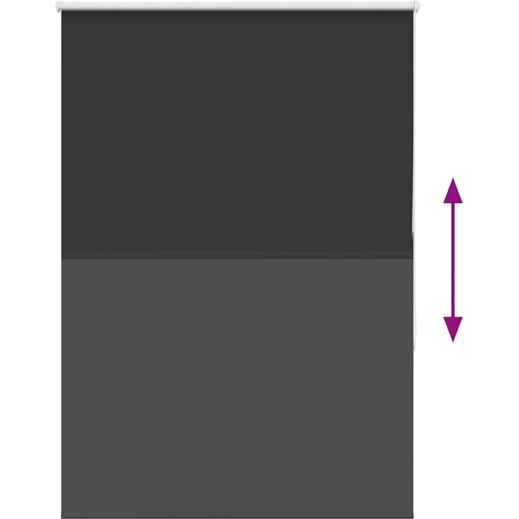 vidaXL Verdunkelungsrollo Schwarz 100x150 cm Stoffbreite 95,7 cm 4010868 – Bild 4