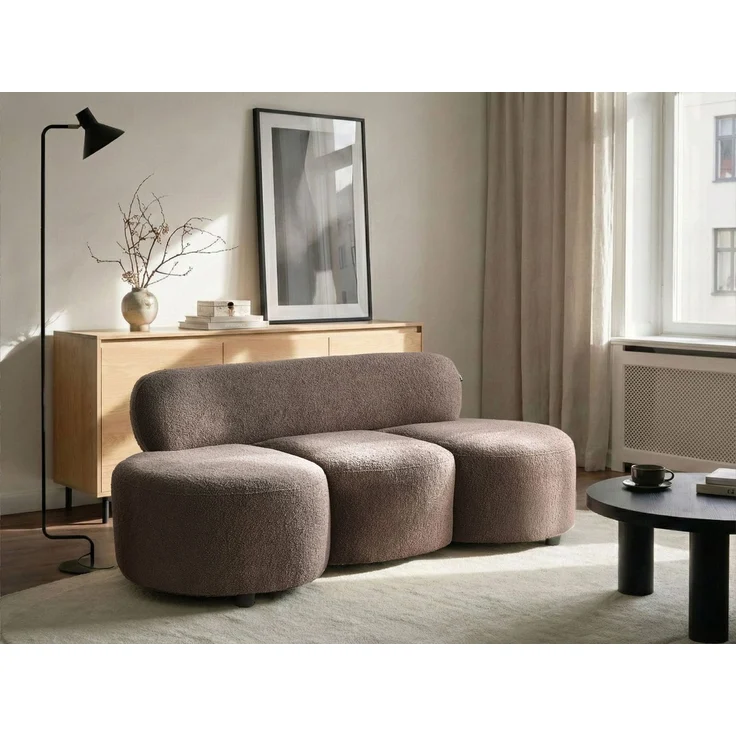 Sofa 3-Sitzer BLAVAND Bouclé Taupe – Bild 3