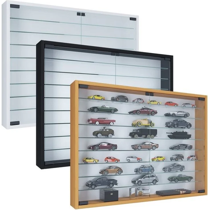 VCM Wandvitrine Mandosa 918631 Schwarz H. 60 x B. 80 x T. 10 cm – Bild 4