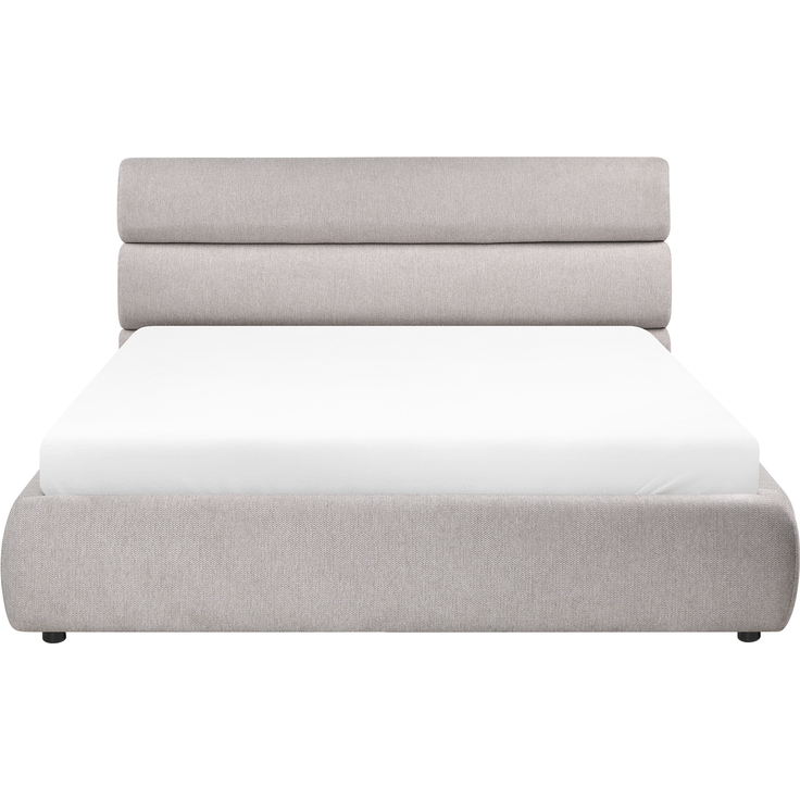 Bett mit Stauraum Kunstleinen BONIFACIO 180x200 cm Grau – Bild 6