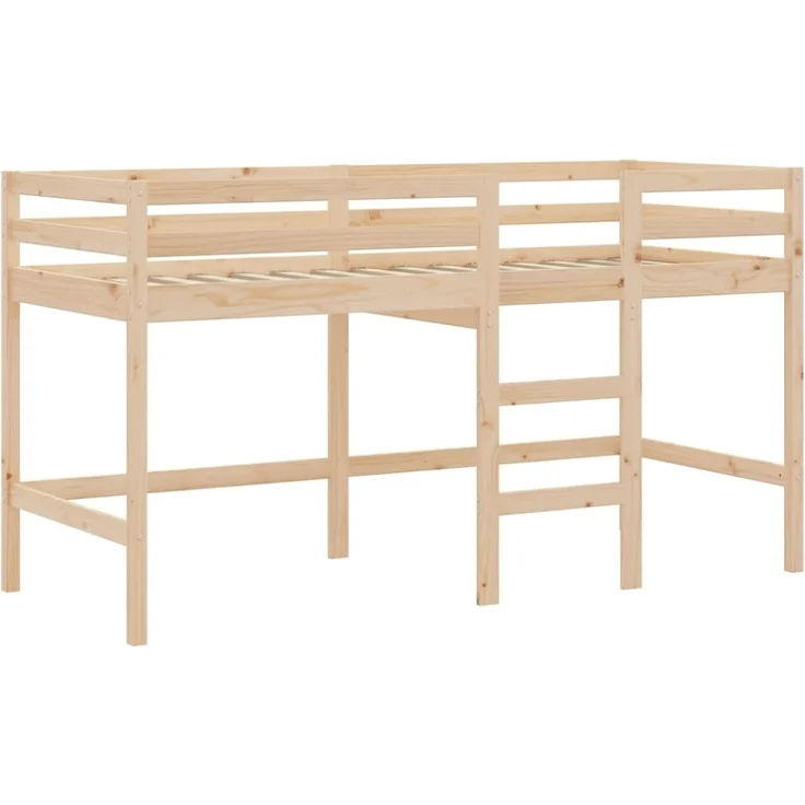 vidaXL Kinderhochbett mit Tunnel Weiß & Schwarz 90x190 cm Kiefernholz 3283853 – Bild 7