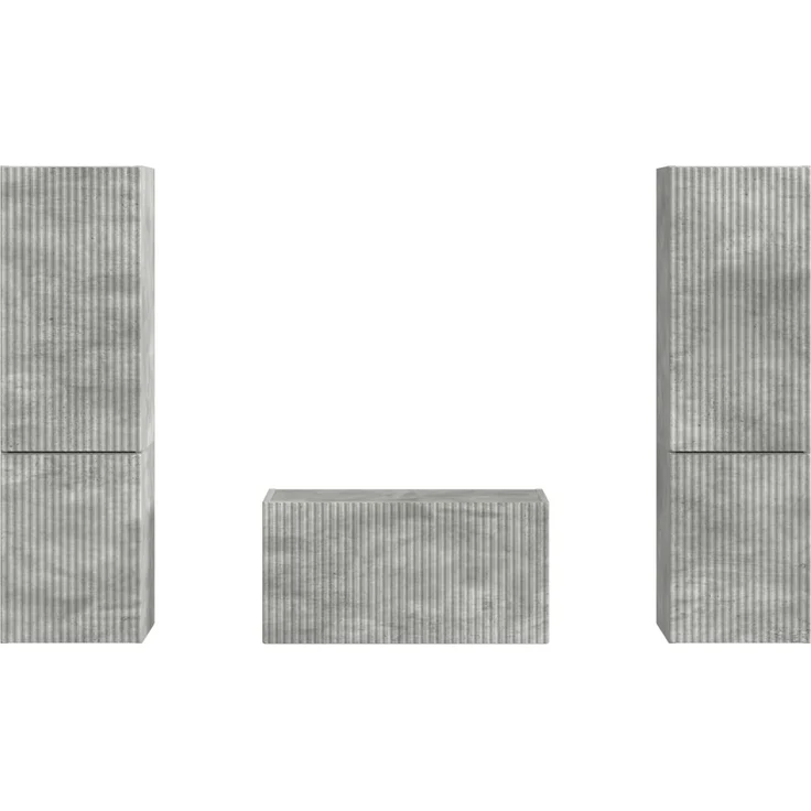 vidaXL TV-Schrankset 5 pcs Beton Grau Holzwerkstoff 3409099 – Bild 8