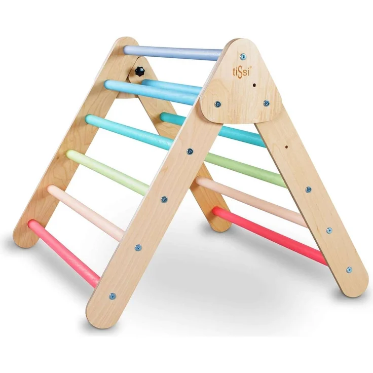 Tissi Piklerdreieck / Kletterdreieck Pastell bunt / Piklerdreieck klappbar – Bild 2