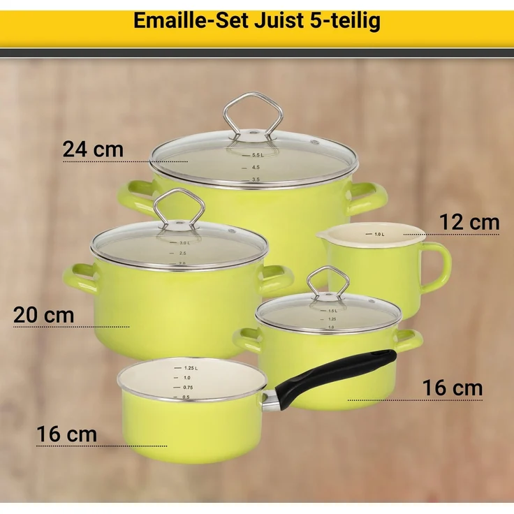 Karl Krüger 89566PAG Topf-Set Juist 5-tlg, induktionsfähig / Kochtöpfe / Topfset – Bild 2