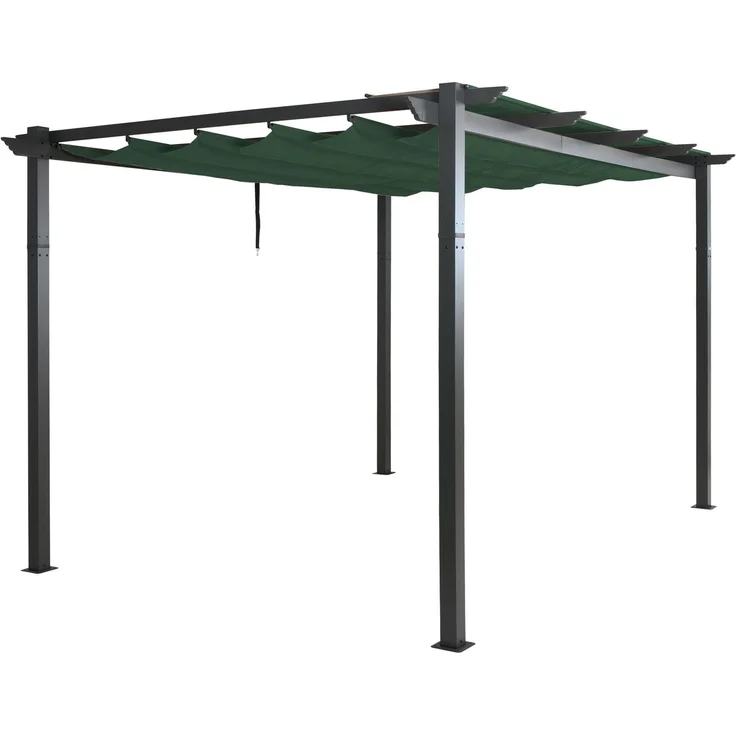 Mendler 'HWC-N93' Pergola, Aluminium grün, 3 x 4 m – Bild 9