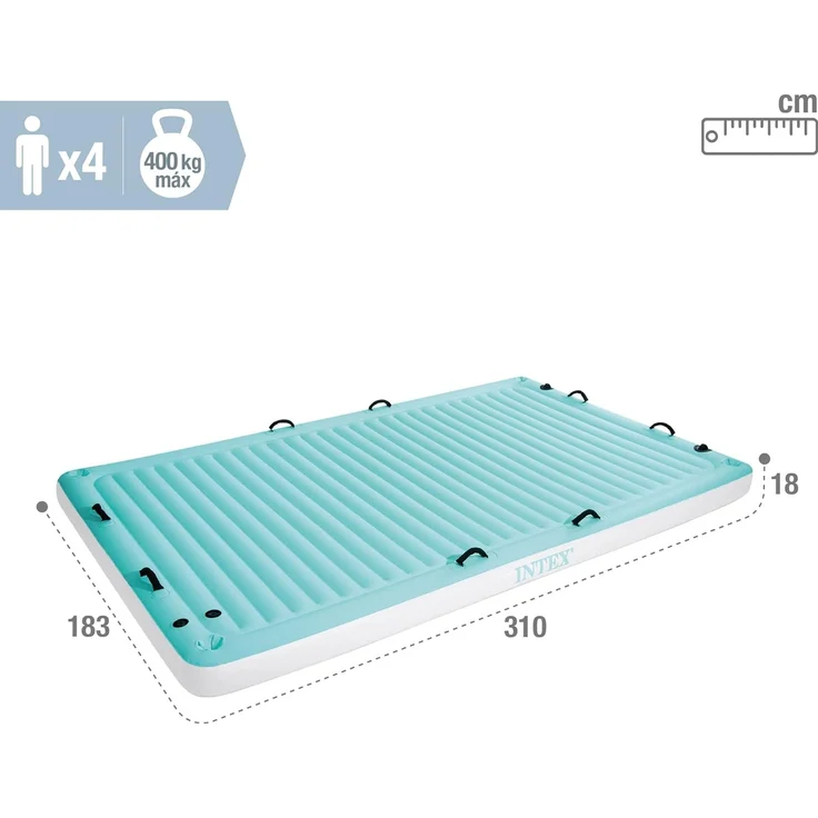 Intex Wasserliege Aufblasbar 310x183 cm Vinyl 93768 – Bild 6
