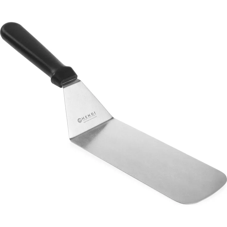 HENDI Wender, flexibel, Hamburgerwender, Grillwender, Bratenwender, Pfannenwender, Spachtel, Winkelpalette, Geschirrspülmaschinengeeignet, Klinge: 235mm, 73x380mm, Edelstahl-Polypropylen