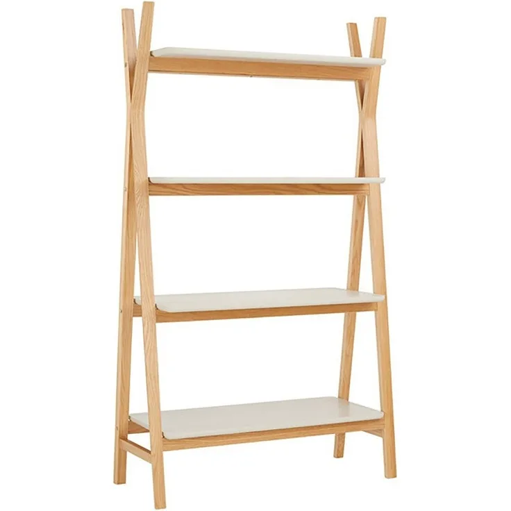 loft24 Leiterregal Annette, Standregal, Bücherregal im Skandinavischen Design, 179 cm hoch